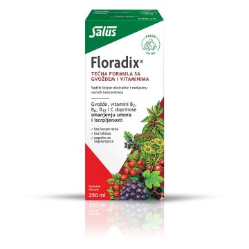 Floradix tečna formula sa gvožđem i vitaminima, 250ml