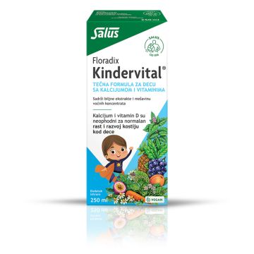 Floradix Kindervital tečna formula za decu sa kalcijumom i vitaminima, 250ml
