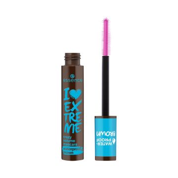 Essence I love extreme crazy volume vodootporna smeđa maskara 01 Cozy Brown