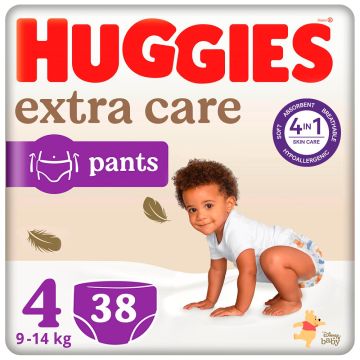Huggies extra care pants, pelene gaćice, veličina 4, 9-14kg, 38 kom