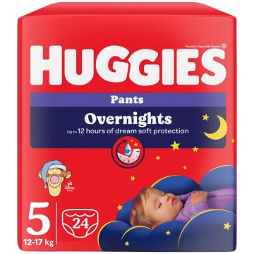 Huggies little movers noćne pelene, veličina 5, 12-17kg, 24kom