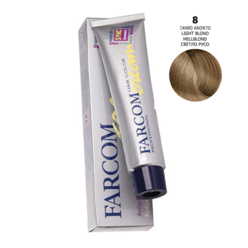 Farcom farba za kosu sa ProV-B5 Svilenim Proteinima  8 - Svetlo Plava 60ml