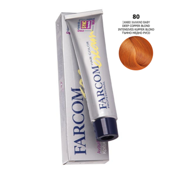 Farcom farba za kosu sa ProV-B5 Svilenim Proteinima 80 - Intenzivno Bakarno Plava (Ticijan)60ml