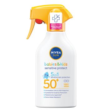 Nivea Sun Babies & Kids Sensitive Protect dečji sprej za osetljivu kožu SPF 50+ 250ml