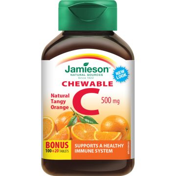 Jamieson vitamin C 500 za žvakanje pomorandža 120 tableta