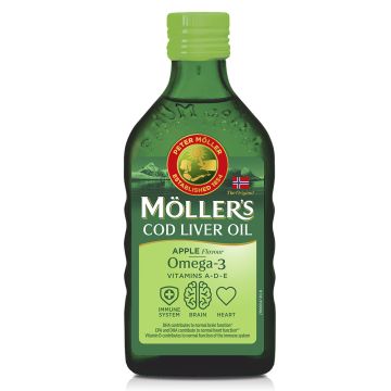 Moller’s Omega-3 ulje jetre bakalara, ukus jabuke,250 ml