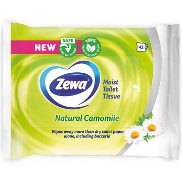 Zewa vlažni toalet papir moist camomile 42kom sa vlaknima lana