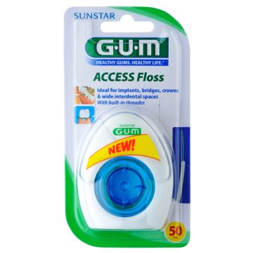 GUM Access floss konac za implante, mostove, krunice i siroke interdentalne prostore za 50 upotreba