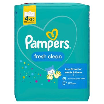Pampers Fresh Clean vlažne maramice, 320 komada