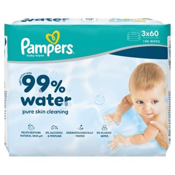 Pampers Aqua vlažne maramice, 180 komada