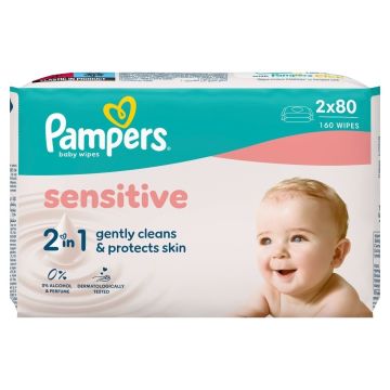 Pampers Sensitive vlažne maramice, 160 komada