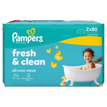 Pampers Fresh Clean vlažne maramice, 160 komada