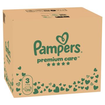 Pampers Premium Care pelene (mesečni box), veličina 3, 6-10 kg, 216 kom