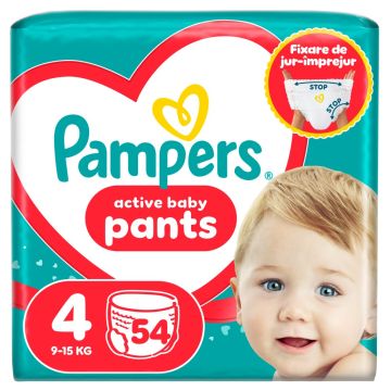 Pampers Active Baby pants Jumbo, veličina 4, 9-15kg, 54kom