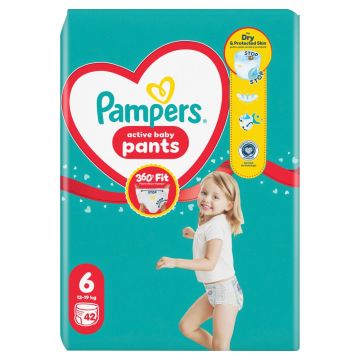 Pampers Active Baby pants Jumbo, veličina 6, 13-19kg, 42kom