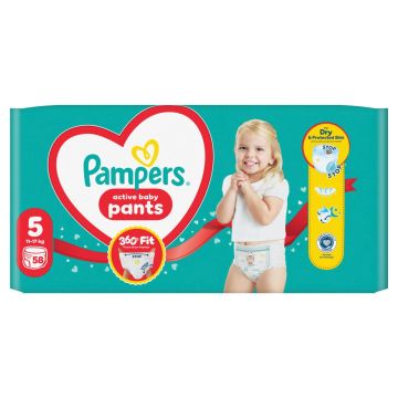 Pampers Active Baby pants Jumbo, veličina 5, 11-17kg, 58kom