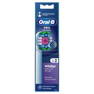 Oral-B 3D White zamenske glave za električnu četkicu za zube, 2 komada