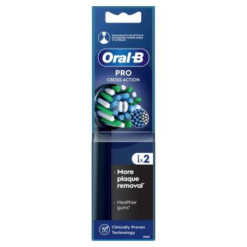 Oral-B Cross Action - Black Edition zamenske glave za električnu četkicu za zube, 2 komada