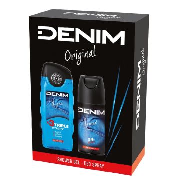 Denim Original poklon set (dezodorans 150ml + gel 250ml)