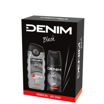 Denim Black poklon set ( dezodorans 150 ml + gel 250 ml)