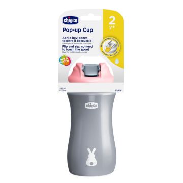 Chicco čaša sa preklopnom ručkom 350 ml,24 m+, roze