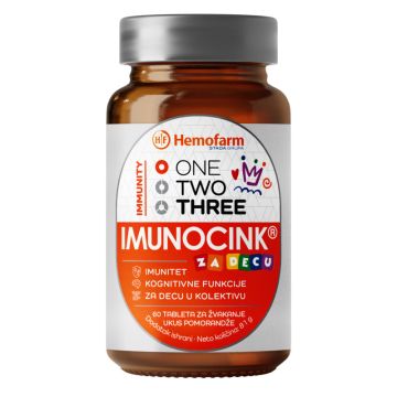 One Two Three Imunocink za decu, 60 tableta za žvakanje