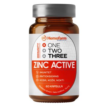 One Two Three Zinc Active, 60 kapsula