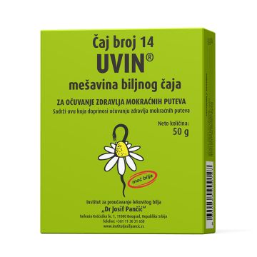 Uvin – mešavina biljnog čaja za očuvanje zdravlja mokraćnih puteva (Čaj broj 14) 50g