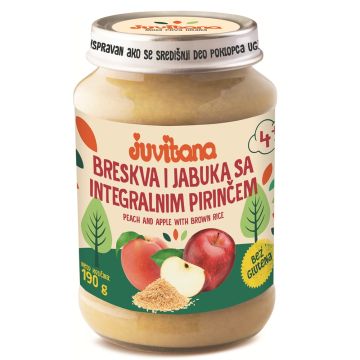 Juvitana kašica od breskve i jabuke sa integralnim pirinčem 190g