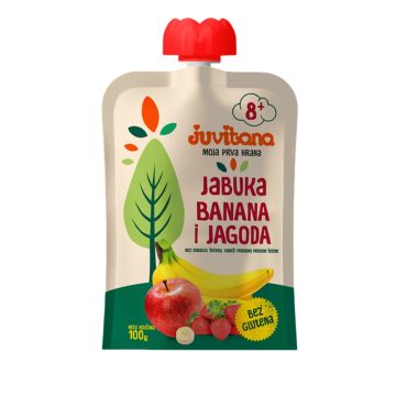 Juvitana voćni pire jabuka, banana i jagoda 100g