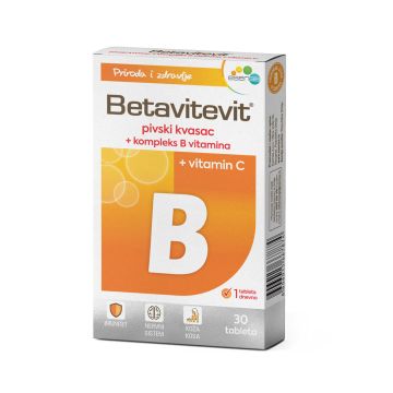 Betavitevit B pivski kvasac sa vitaminima B kompleksa, 30 tableta
