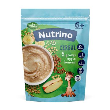 Nutrino bezmlečna kaša 5 žitarica jabuka, banana