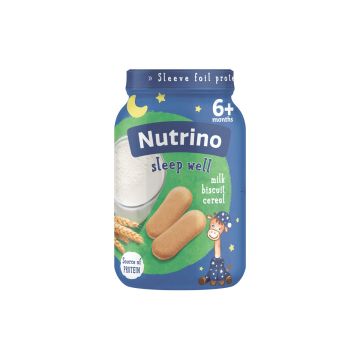Nutrino mlečna kašica sa keksom i pšenicom 190g, za uzrast od 6+ meseci