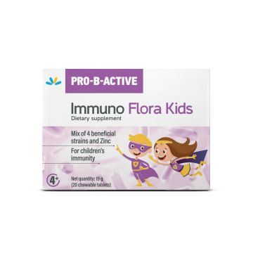 Pro-B-Active Immuno Flora Kids, 20 tableta za žvakanje
