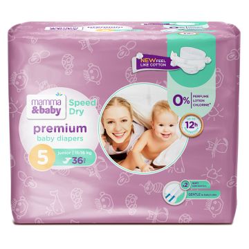 Mamma&baby pelene 5 junior 36 kom