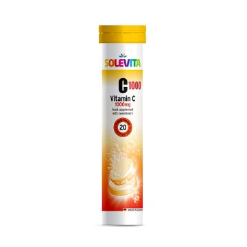 Solevita vitamin c 1000 mg šumeće tablete 20/1