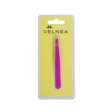 Velnea pinceta inox ravna ljubičasta
