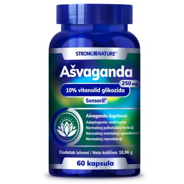 Strong Nature Ašvaganda 250 mg, 60 kapsula