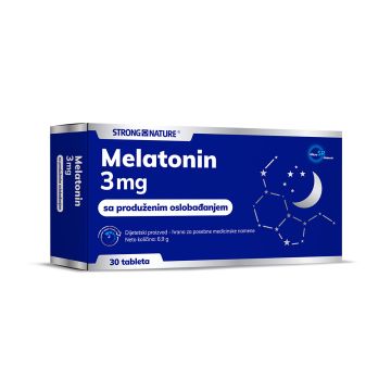 Strong Nature Melatonin 3 mg sa produženim oslobađanjem, 30 tableta