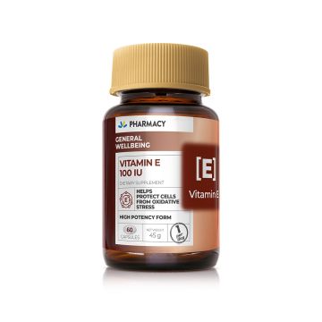 Pharmacy Vitamin E 100 IU, 60 kapsula
