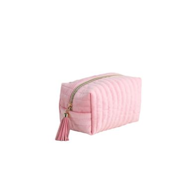 Yesss! neseser plišani kockasti roze