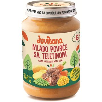 Juvitana kašica mlado povrće sa teletinom 190g