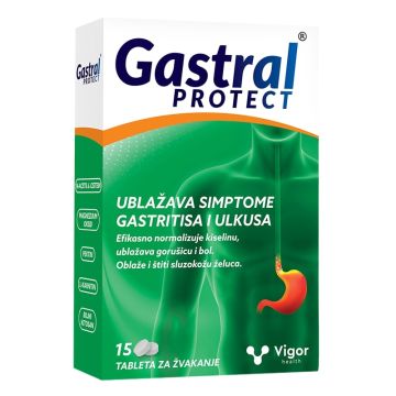 Gastral Protect tablete za žvakanje 15 kom