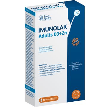 Imunolak Adults D3+Zn, 30 kaps