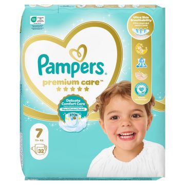 Pampers Premium Care pelene, veličina 7, 15+kg, 32 komada