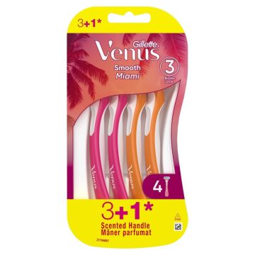 Gillette Simply Venus 3 Miami ženski brijač sa 3 oštrice, 4 komada