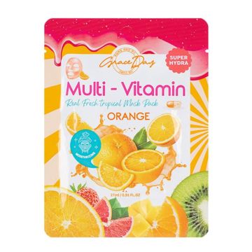 Grace Day sheet maska za lice  multi-vitamin narandža 27g