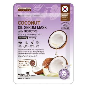 MBeauty sheet maska za lice sa serumom kokosovog ulja 22ml