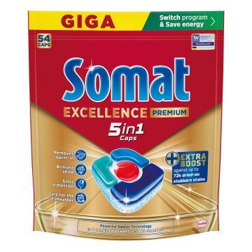 Somat Excellence 5in1 kapsule za mašinsko pranje posuđa 54kom