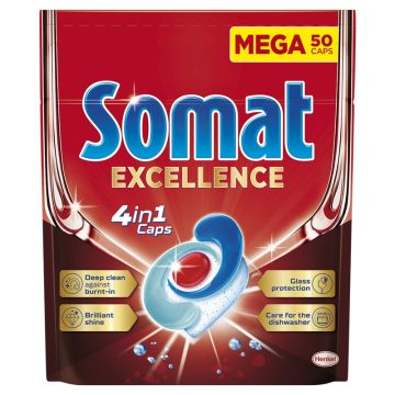 Somat Excellence 4in1 kapsule za mašinsko pranje posuđa 50kom